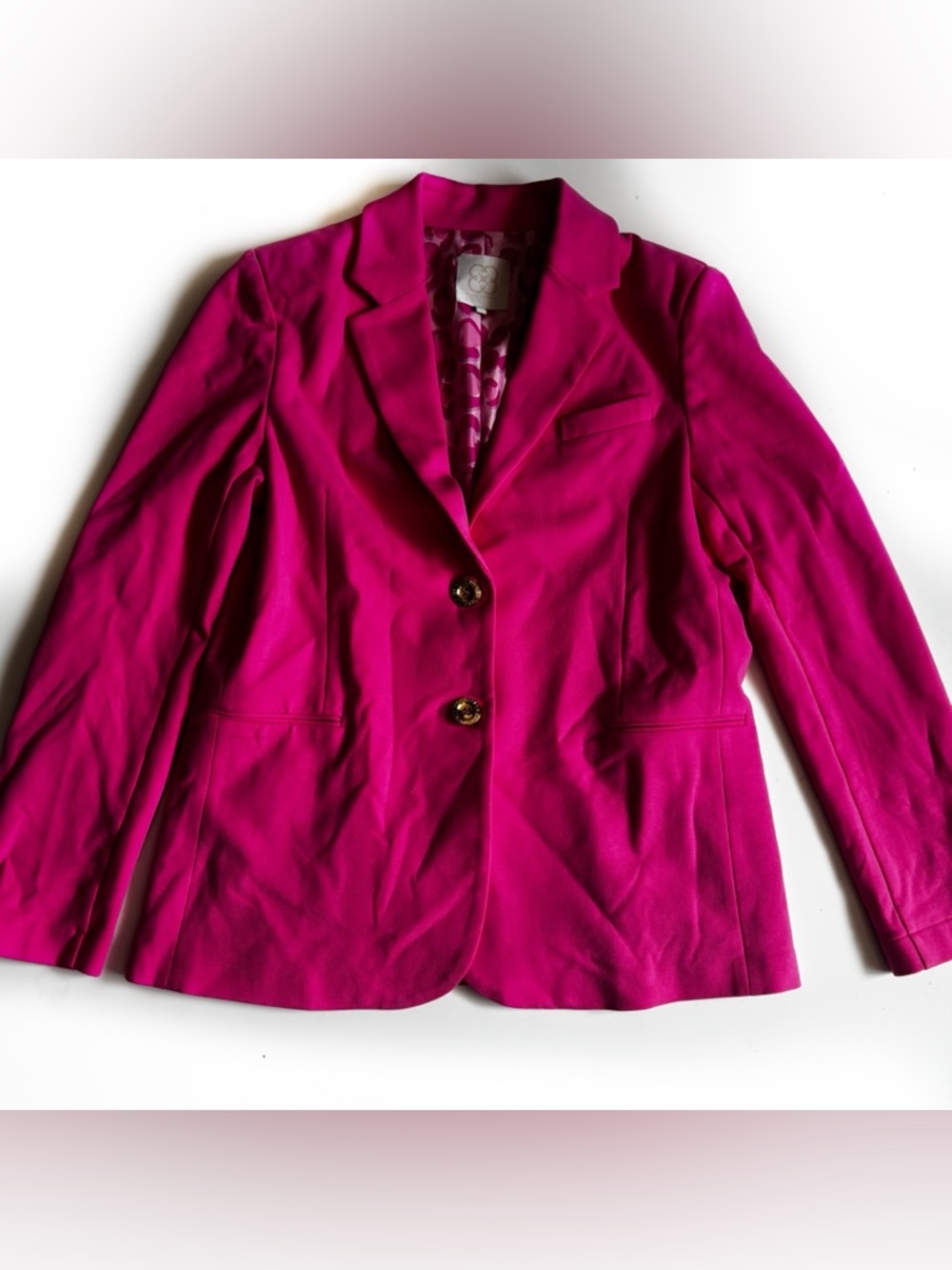 Care Tucker Bright Pink Blazer - L